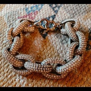 Chunky chain crystal bracelet